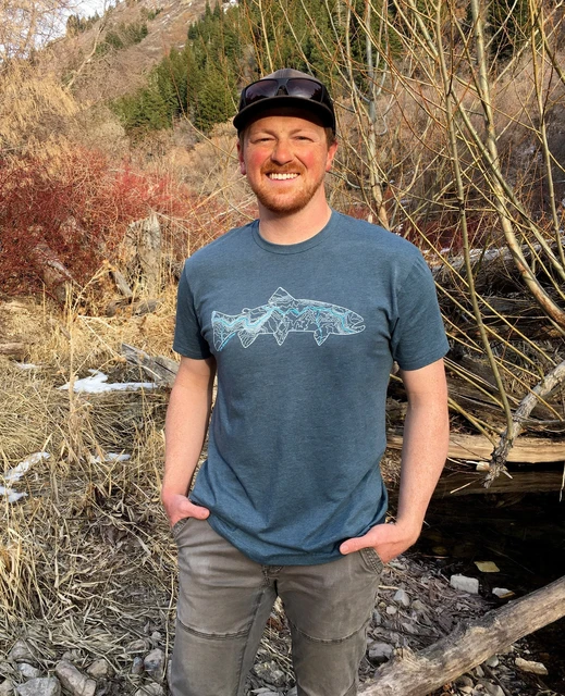 Green River Shirt, Fly Fishing, Utah T-Shirt, Topographic, Brown Trout,  Rainbow Trout, Map, Trout Fishing