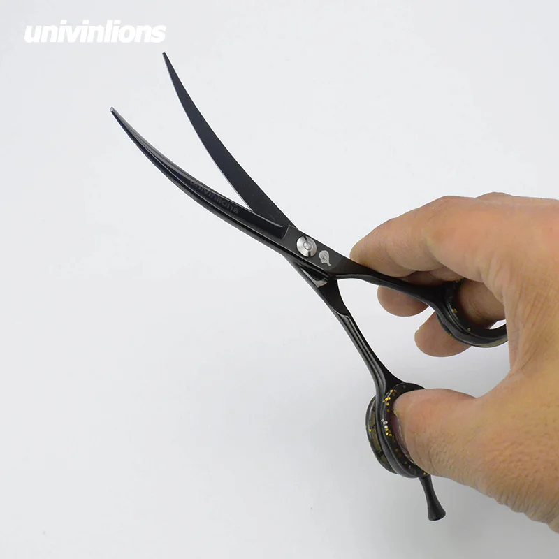 6" Cat Scissors Pet Dog Grooming Scissors Up Curved Shears Pet Animal Hair Scissors Horse Shears Upward Hair Cutting Tools VG10