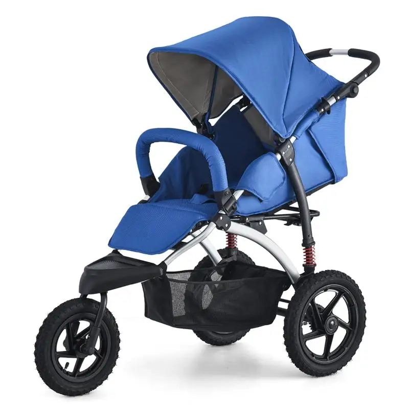 BabyBoom, детская коляска, детская коляска, внедорожный светильник с высоким пейзажем, может сидеть и лежать, коляска - Цвет: blue