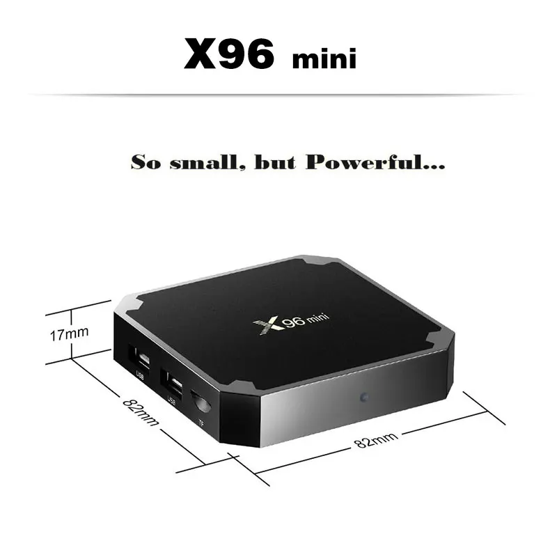 X96 Мини ТВ приставка на базе Android BOX X96mini Android 7,1 Smart tv Box 2 Гб 16 Гб Amlogic S905W четырехъядерный 2,4 ГГц WiFi телеприставка 1GB8GB