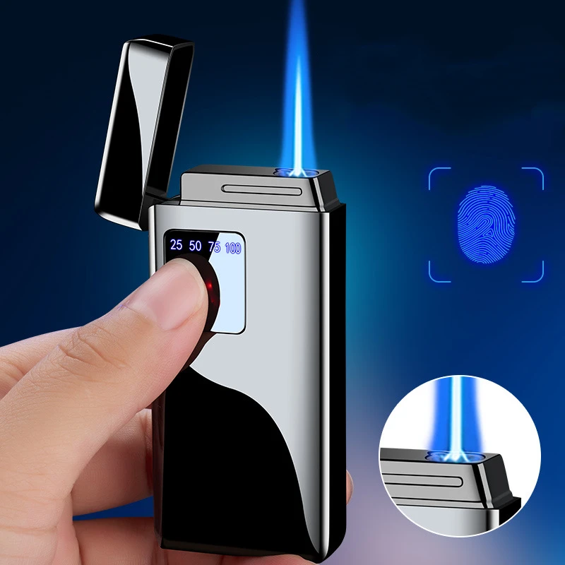 New Windproof Metal Torch Gas USB Lighter Jet Rechargeable Electric Butane Pipe Cigar Lighter Inflatable Smoking Gadgets