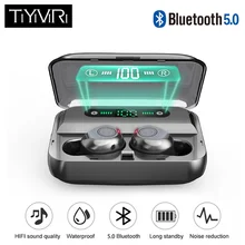 Bluetooth наушники беспроводные наушники TWS спортивные наушники Handsfree bluetooth 5,0 гарнитура для телефона двойной микрофон с зарядкой