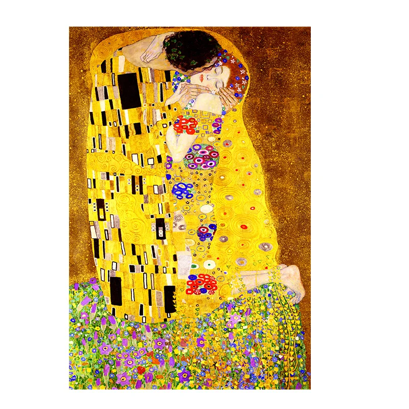 100x150 см Густав Климт поцелуй абстрактная живопись маслом на холсте печати