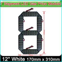 1" белый цвет Digita номера модульный светодиодный экран рекламные знаки доска, 7 сегментный светодиодный индикатор цены бензина модуль