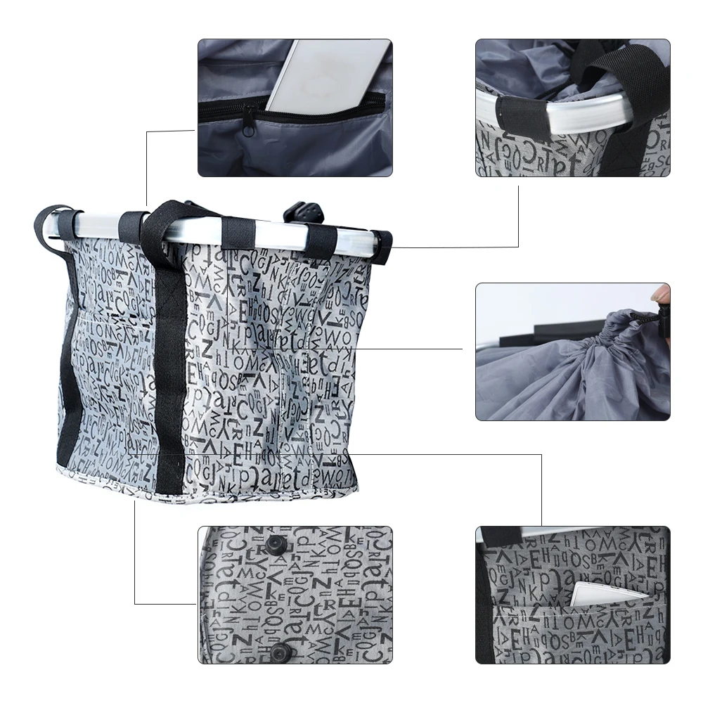 Pet Carrier Bag Bicycle Basket Pouch For Pet Dog Cat Bike Bags Aluminum Alloy Bicycle Front Bag Dog Cat Bicycle Seat