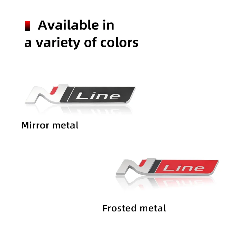 Stickers Métalliques 3D Pour Hyundai Elantra, Veloster, Kona, I20, I30 N Line – Autocollants Logo Badge Coffre Pour Personnaliser Votre Voiture – Adhésifs Décoratifs Auto