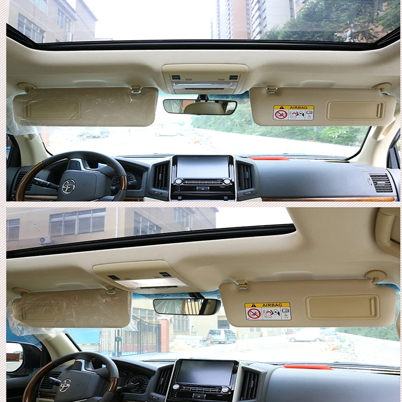 1PCS For Toyota Land Cruiser PRADO LC200 Car Styling Interior Front Left / Right Sun Visor Panel Sunvisor with LED Makeup Mirror