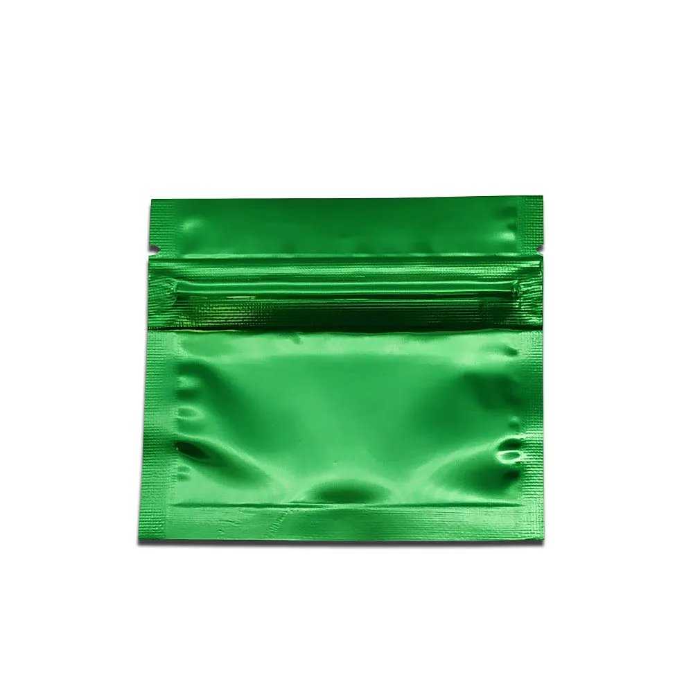 7.5*6.3cm Heat Seal Aluminum Foil Ziplock Bags Flat Zip Lock  Package Bag Retail Plastic Foil Zip Bags 6