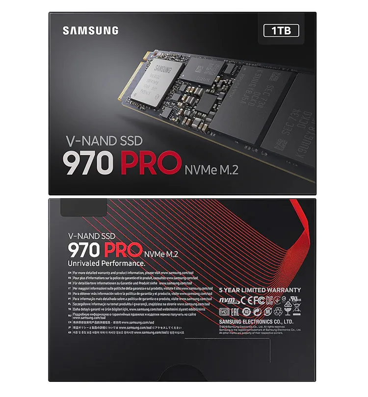 SAMSUNG SSD 970 Pro 512GB NVme M.2 2280 SSD 1 ТБ твердотельный накопитель внутренний жесткий диск, PCIe Gen 3,0x4, NVMe 1,3