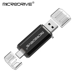 Dual Connector USB Flash Drive - High-Capacity 2-in-1 Storage Solution - 4GB (Black)