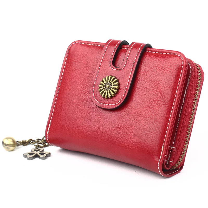 

2019 New Women Wallets Female Purse Mini Hasp Solid Multi-Cards Holder Fashion Coin Short Wallets Slim Small Wallet Leather