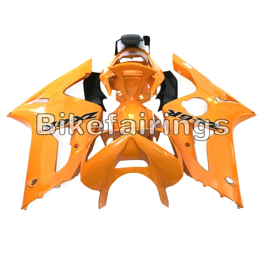 

All Yellow Hull For Kawasaki ZX-6R 2003 2004 Bike Body Work Plastic Complete ABS Injection Cowling Fairing Kit Customized Covers