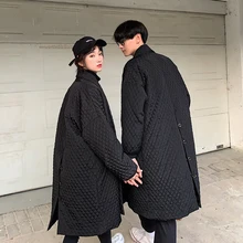 Мужское пальто Осень Зима Новое тонкое средней длины толстое пальто с широким отворотом Свободная Повседневная модная Молодежная мужская одежда