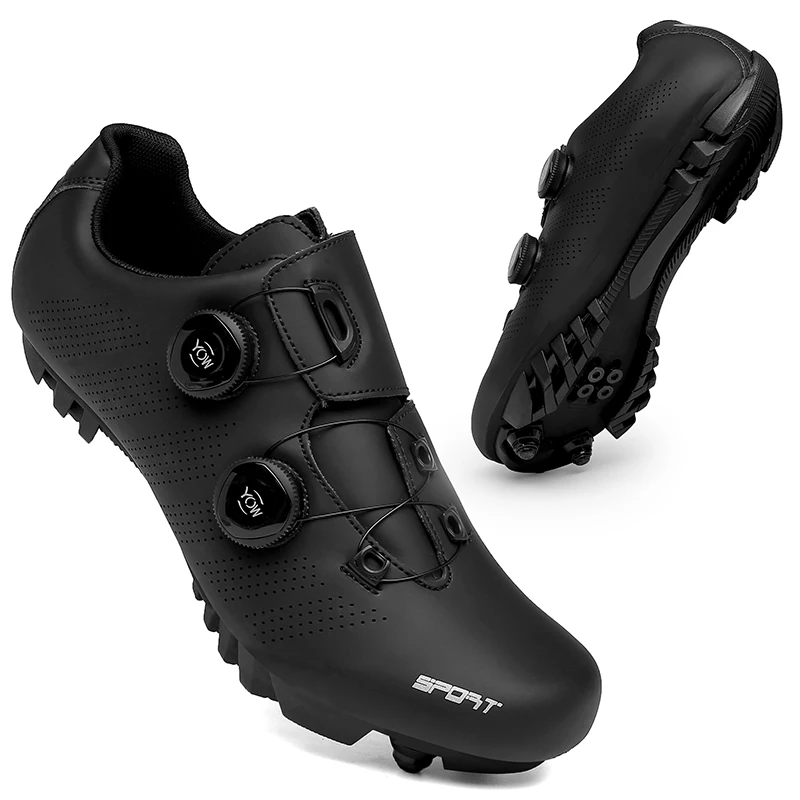 MTB Cycling Shoes with Cleats Men Road Bike Boots Speed Flat Sneaker Racing Women Outdoor Sports SPD Mountain Bicycle Footwear