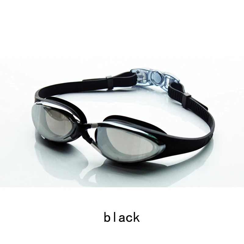 Очки для плавания для взрослых противотуманные очки Оптическая Арена диоптрий УФ Защита Водонепроницаемый Чехол для очков для мужчин и женщин очки для плавания - Цвет: black