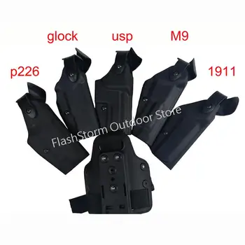 

Tactical Drop Leg Right Thigh Belt Drop Duty Pistol Gun Holster Safariland Series Fit Colt 1911/ HK USP/M9/ GLOCK 17/P226