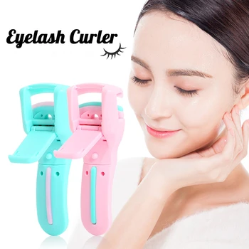

Portable Mini Eyelash Curlers Eye Lashes Curling Clip False Eyelashes Extension Cosmetic Makeup Tool with Replacement Clip Pads