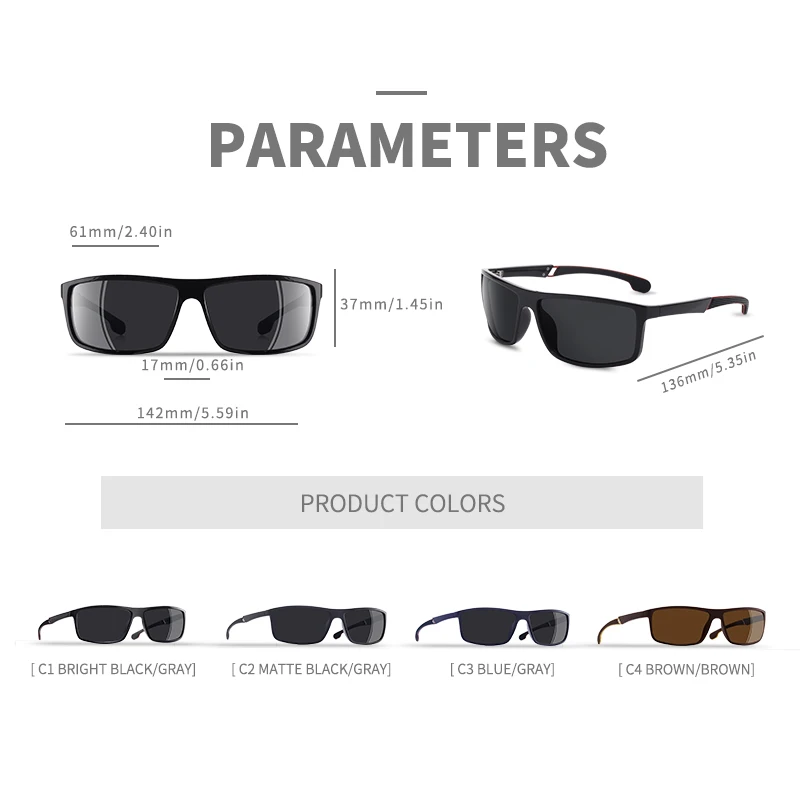 Goede Aofly Brand Design Vierkante Gepolariseerde Zonnebril Voor Mannen TR90 Frame Rijden Zonnebril Mannelijke Vissen Goggle Zonnebril Heren UV400