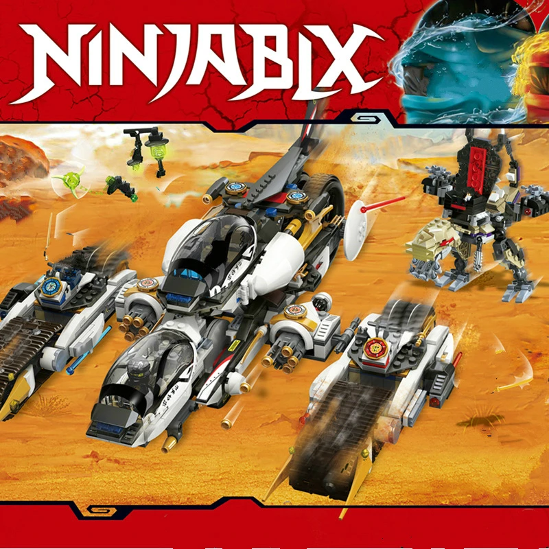 Новинка 1146 шт. ниндзя Ultra Stealth Raider строительные блоки подходят для Ninjagoes 70595