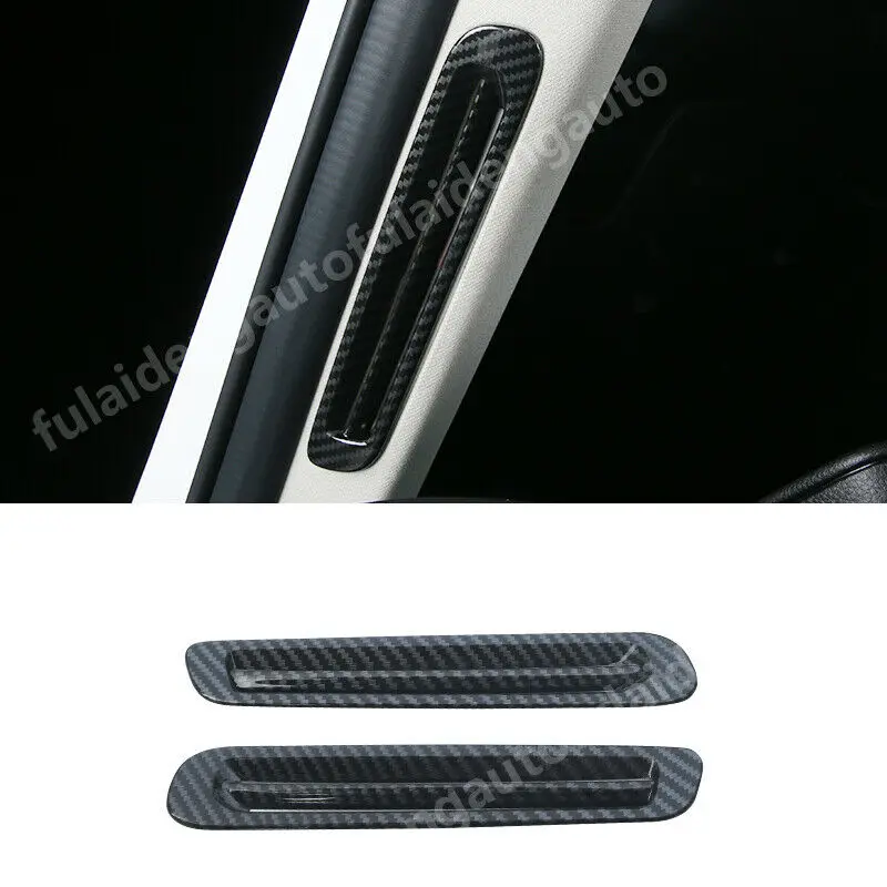 

Fits For Mazda 3 Axela 2019-2021 New ABS Carbon Fiber Look Interior A-Pillar Air Outlet Vent Cover Moulding Car Accessories 2PCS