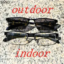 Новые прогрессивные многофокусные очки переходные фотохромные солнцезащитные очки для чтения мужские очки для чтения дальний прицел FML