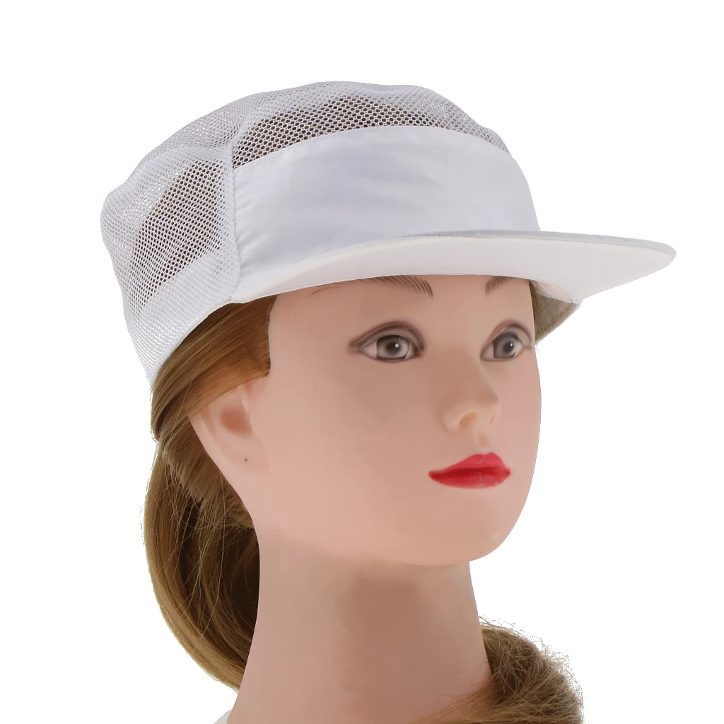 

White Mesh Chef Hat Waiters Hat Snap-back Food Service Uniform Apparel Unisex