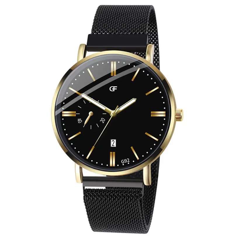 Men's Fashion Casual Business Watch Simple Magnet Buckle Mesh With Analog Men Quartz Watches 3D12 (10)