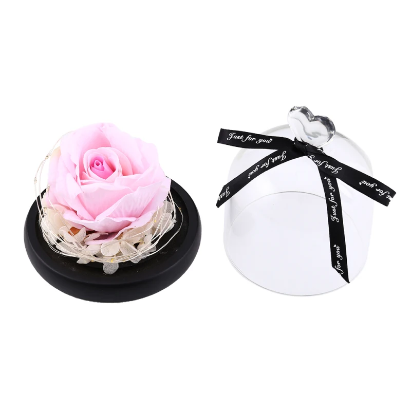 Роза в стеклянном куполе светильник кой подарок на день Святого Валентина