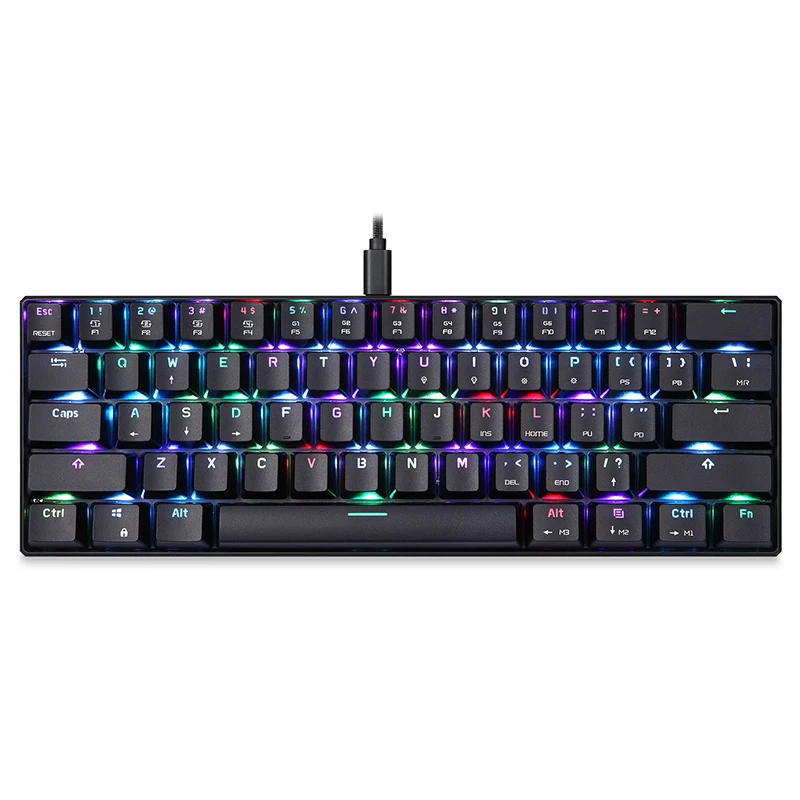 New Original Motospeed CK61 Gaming Mechanical Keyboard USB Wired 61 keys RGB LED Backlight Red Blue switch for PC Computer Gamer