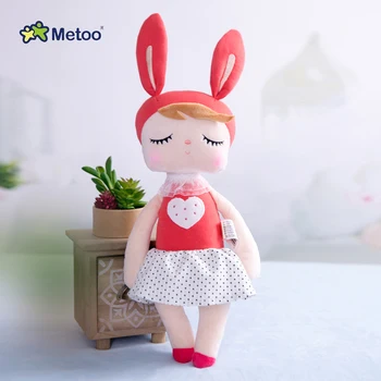 

Metoo Dolls Love Angel Plush&Stuffed Sweet Rabbit Cute Animals For Kids Toys Angela Doll Girls Birthday Gift with Point Dress