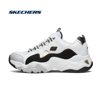 

Skechers Casual Shoes Men D'lite Outdoor tenis Footwear Breathable Lace Up Men Shoes Zapatillas Deportivas Hombre 999285-BKGD