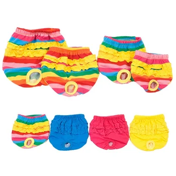 

Striped Dog Panty Sanitary Pants Pet Diaper Dog Menstrual Pants For Girl Female Puppy Doggy Short Menstruation Period Hot HOT