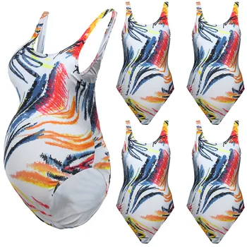 

New Fashion Maternity Swimwear купальник Pregnancy Swimwear Bikini Print Swimsuit Bathing Suit Pregnant Beachwear Free Ship