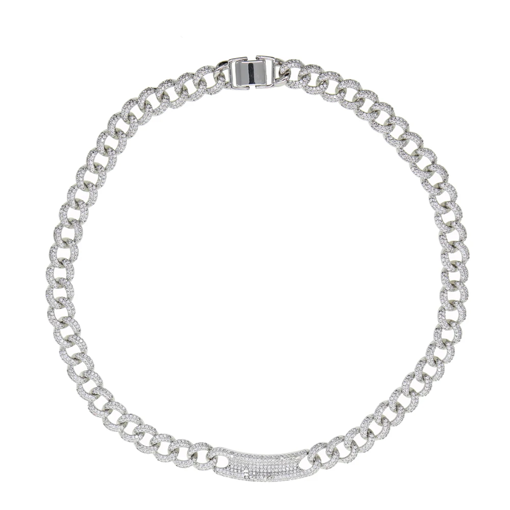 38 см 41 см iced out золотого цвета, полностью прозрачные фианиты, кубинские звенья, звенья цепи, сверкающие, блестящие, для женщин, в стиле хип-хоп, шикарные колье, цепочка, ожерелье
