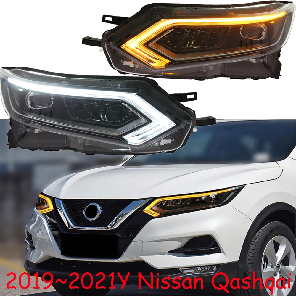 

car bumper headlamp Qashqai headlight 2019~2021y ALL IN LED DRL Qashqai daytime running light head light