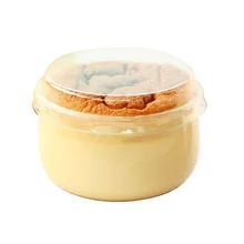 Baking-Pudding-Cup with Japenese Cute Lid Beaker High-Temperature-Resistant 50sets