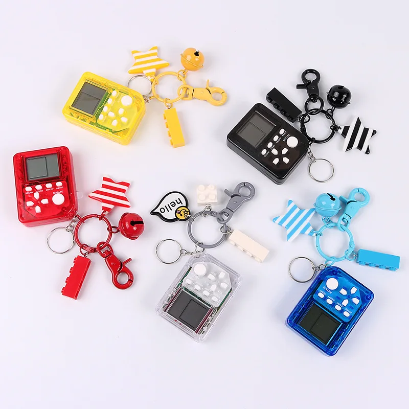 

80 after Memory Russia Square Keychain Mini Game Console Handbag Pendant Car Key Ring Creative Gifts