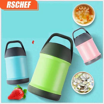 

RSCHEF Double Layer 304 Stainless Steel Thermos Cup Stew Beaker Advertising 500ml