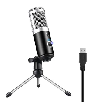 

Cheap USB Computer Microphone Metal Condenser Recording Microphone Record Musical Instrument Performance Live Voice Microphone