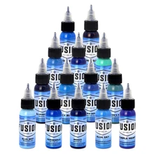 Синие перманентные чернила татуировки пигмент tinta татуировки tinta tatuaje татуировки цветные пигменты tinta de tatuagem inkt макияж pigmenti