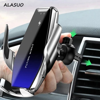 

New Fashion 15W Car Wireless Charger for iPhone 11 Pro Xs 8 Samsung S20 S10 S8 Fast Charge Automatic Clamping Phone Holder Stand