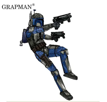 

Jango-Fett 3D Paper Model DIY Puzzle Manual Papercrafts Toy
