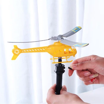 

Educational Detachable Handle Pull Helicopter Toy Funny Aircraft Spring Aviation Children Park Model Plane Playing Kids Gift