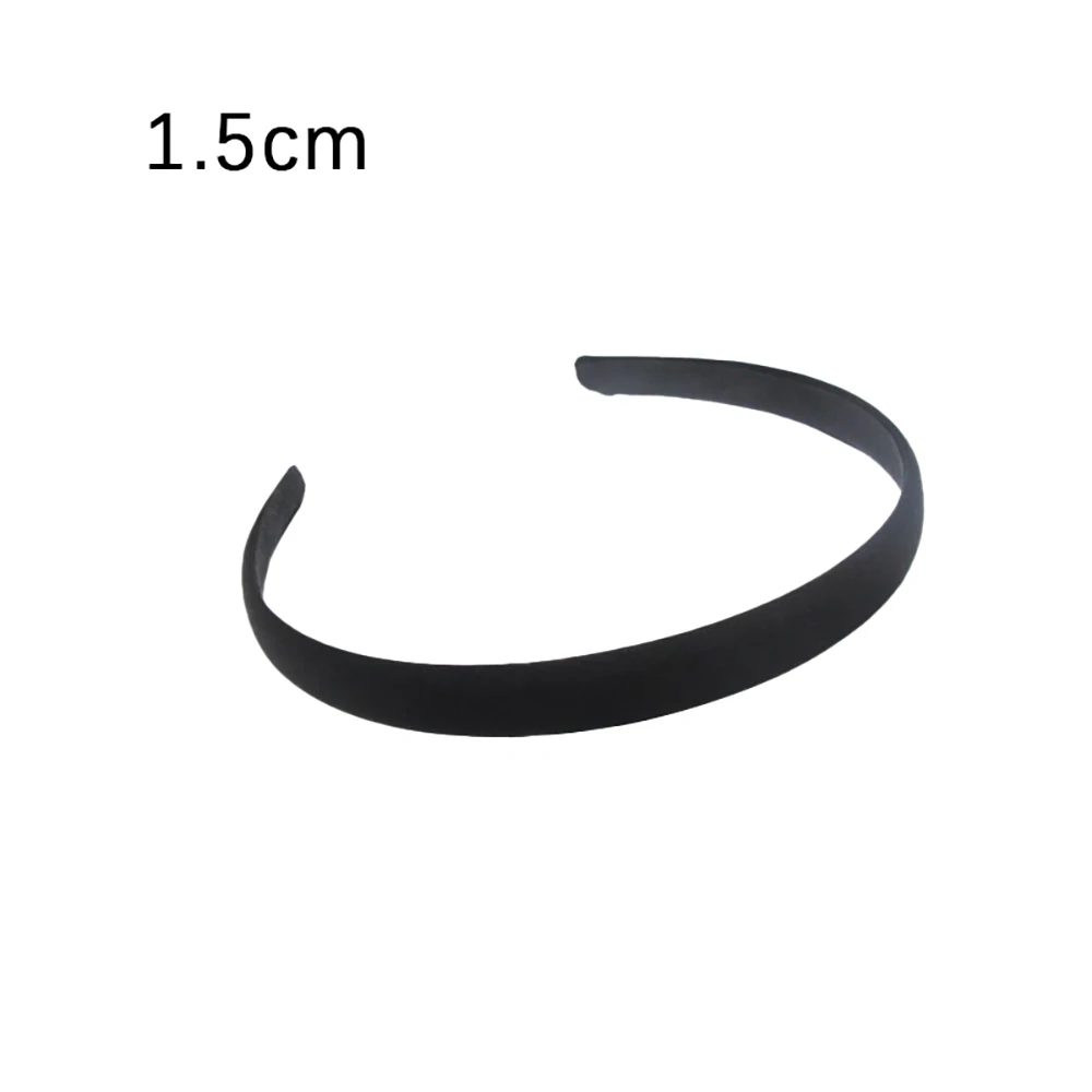 Simple Black Wide Headband Diy Jewelry Material Cloth Girl Women Hairband Semi-finished Solid Hair Accessories Hoop Headwear