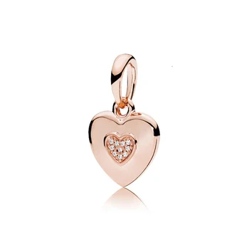 

100% 925 sterling silver 387376c heart necklace exquisite exquisite noble original feminine jewels free shipping