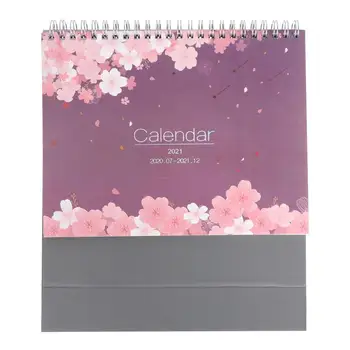 

1 Pc 2021 Desk Calendar Practical Desk Adornment Standing Flip Calendar