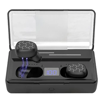 

IG-Bluetooth Earphones X1S-TWS True Wireless Headphones Mini Sport Sound Waterproof Earbuds with LED Digital Display