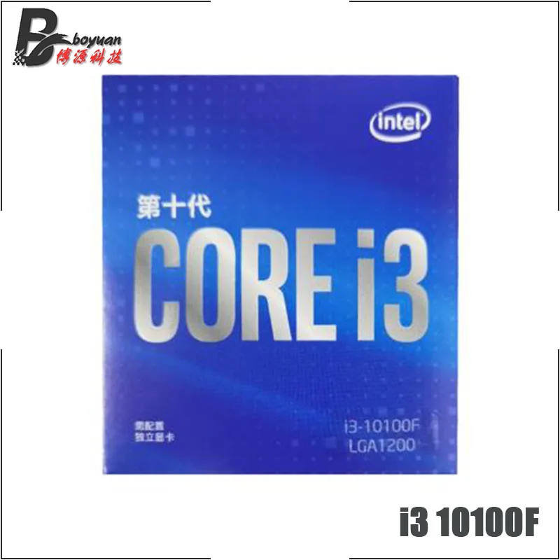 Процессор Intel Core i3-10100F i3 10100F 3 6 ГГц 4-ядерный 8-поточный ЦПУ L2 = 1 Мб L3 65 Вт LGA 1200 новый и