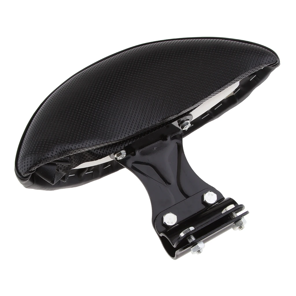 Universal PU Motorcycle Driver Backrest Sissy Bar Cushion Pad - Black