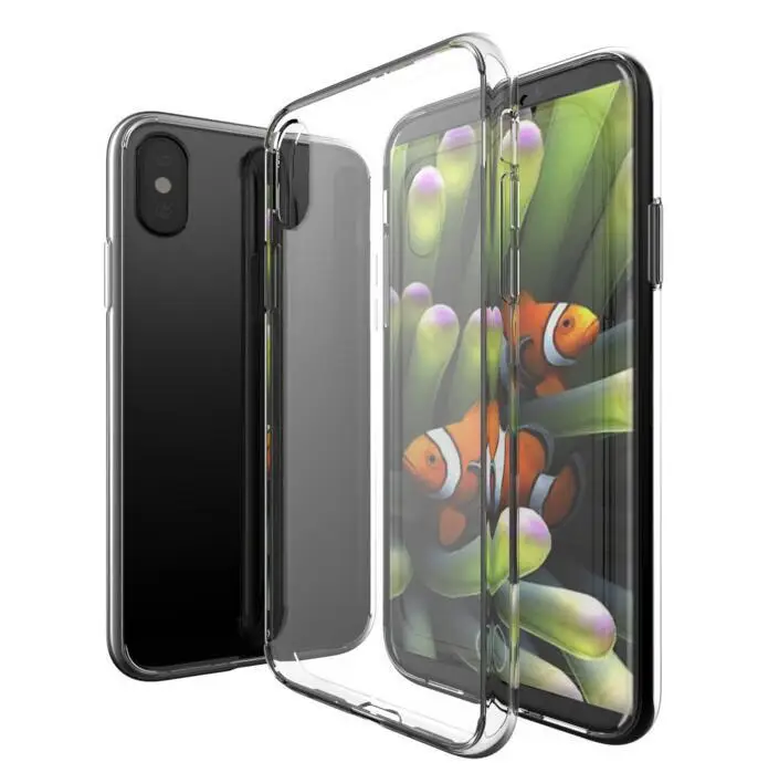 

Storage Clearace Sale!!! Transparent Ultra Slim TPU Full Protective Cover Non-slip Shockproof Cell Phone Case for iPhone X
